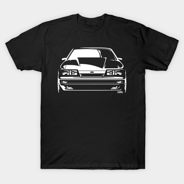 Foxbody 5.0 Ford Mustang 4 Eye T-Shirt by LYM Clothing